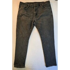 American Eagle Black Jeans Mens 38x30 Athletic Skinny distressed Airflex stretch